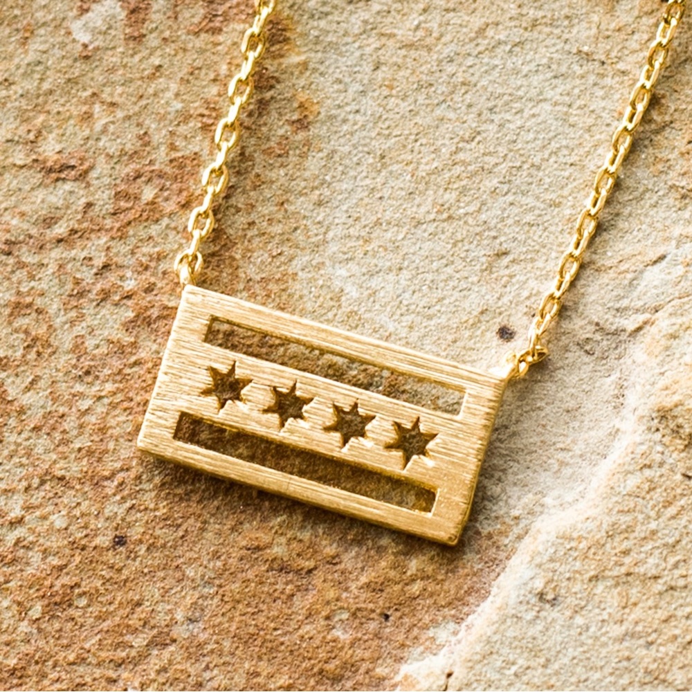 Chicago Flag Necklace